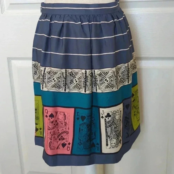 Anthropologie Pinochle Playing card Skirt - Picture 6 of 7